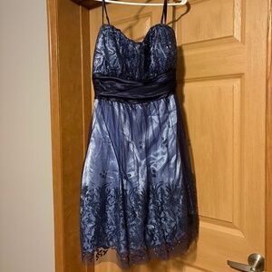 Elegant Navy Blue Cocktail Dress